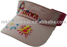 fashion cotton twill embroidery sun visor