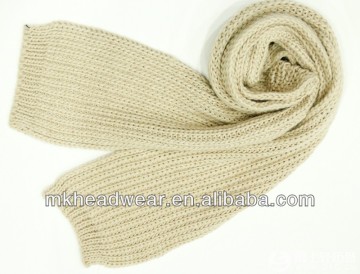 Basic plain machine knitted scarf