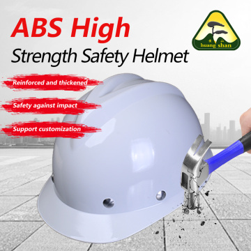 White fiberglass material V-shaped safety helmet