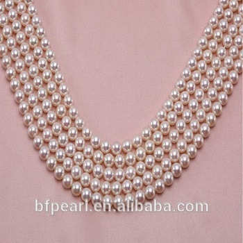 AAA 8.5-9mm Natural Most World White Akoya Pearls String