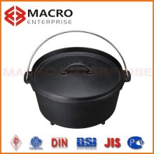 pre-seasoned cast iron camp bean pot