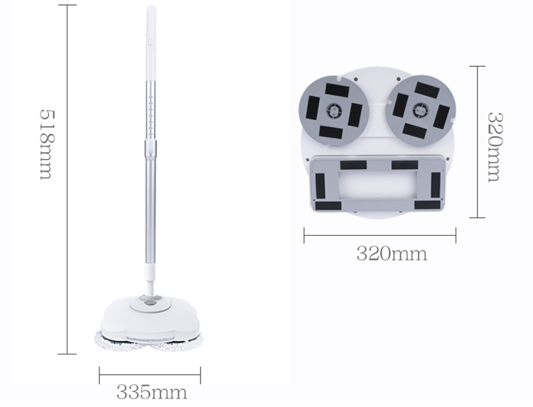 Rechargeable Powered Floor Cleaner Wireless Electric Rotary Mop