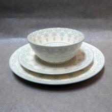 Plato de sopa de porcelana