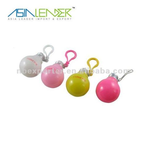 Bulb shaped led keychain mini light keychain