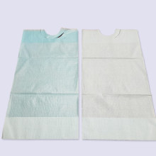 Disposable adult bibs with arc strap design