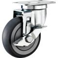 Medium Duty Plate Swivel TPR Caster Wheel with Brake