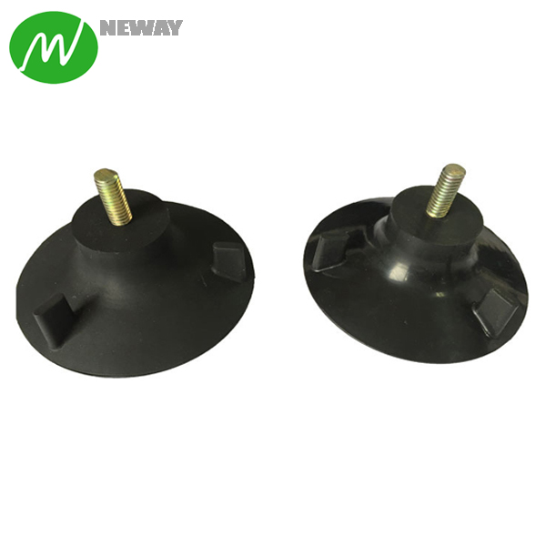 Black Vacuum Suction Cup With Threaded Screw