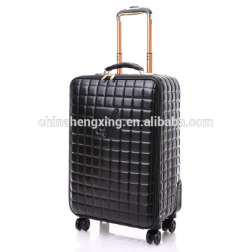 High quality designer travel luggage sets,PU trolley suitcase