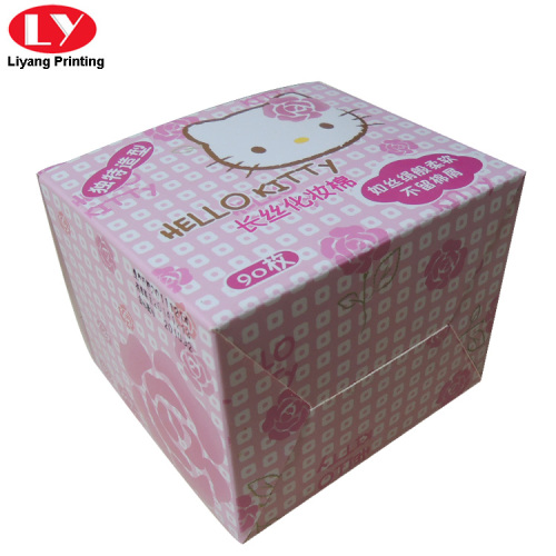 Printed Paper Packaging Box For Cosmetic Cotton Pads