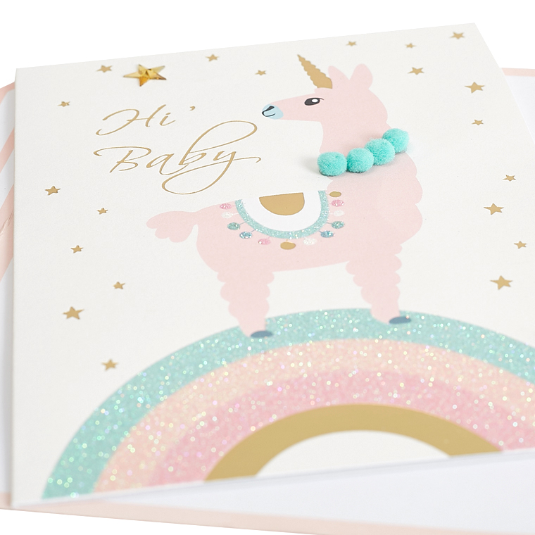 Great Value Cute Unicorn Baby Cards, Custom Printing Popular Handmade Greeting Cards