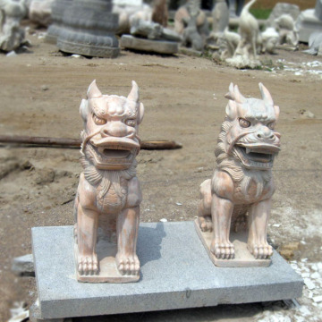 China hand carved fengshui Pi Xiu sculpture Pi Yao statue marble stone Pi Xiu