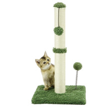 Cactus Cat Tree: Scratching Post with Poles and Dangling Ball for Indoor Cats