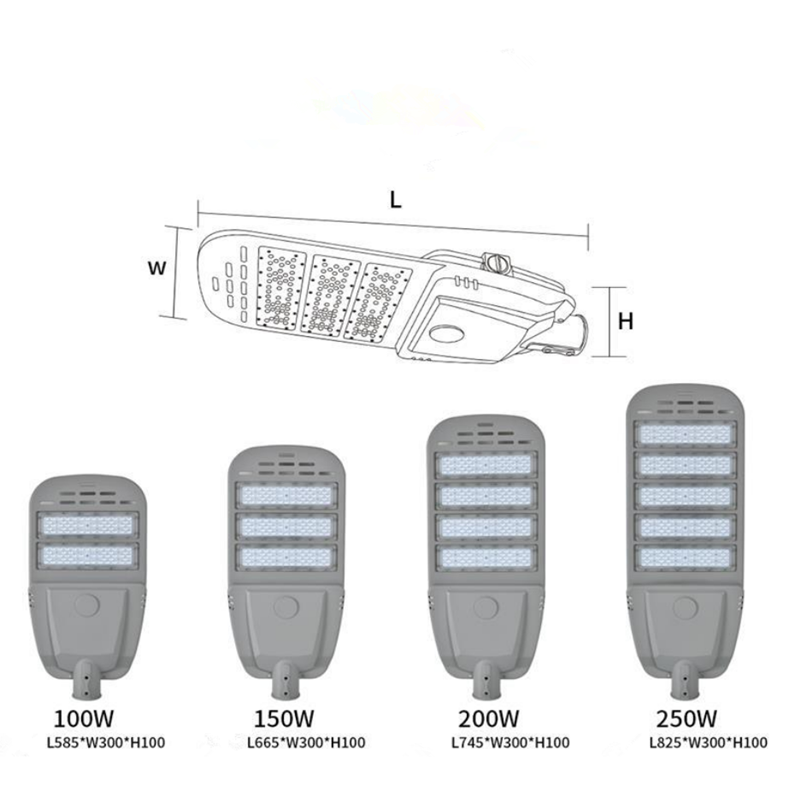 100w150w200w250w Led Street Light 5 Png