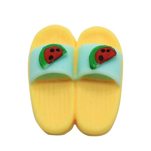 Nuovo arrivato bambini frutta pantofola resina cabochon colorato artigianato artificiale gioielli per bambini ornamento fare