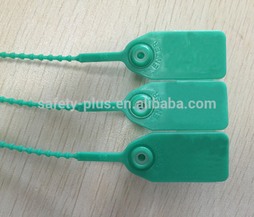 green plastic lock seal use for fire extinguisher seal