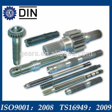 Splines involute spur gear shaft for agricultural machines