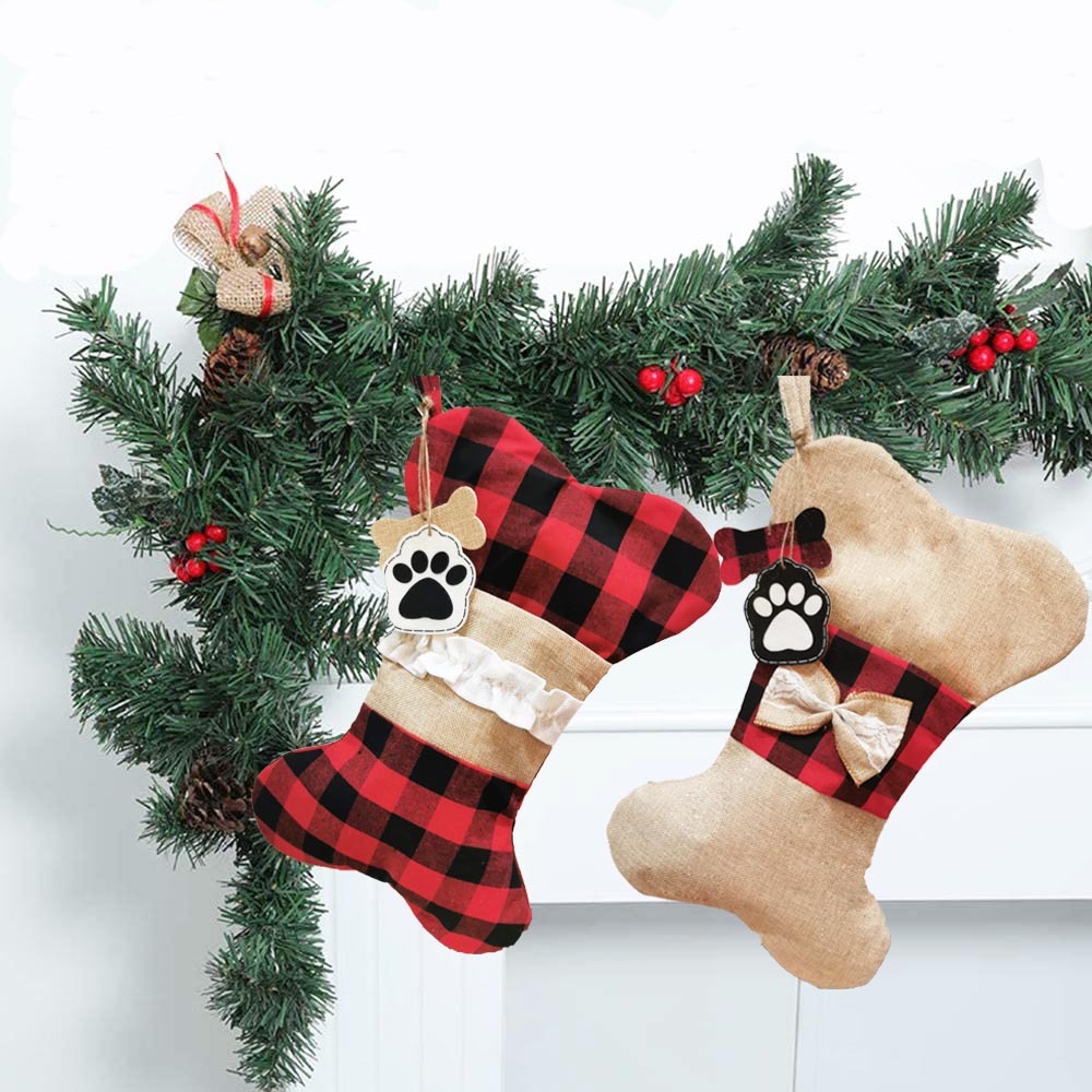 2021New Christmas pet socks Christmas decorations Christmas socks gift bag holiday supplies