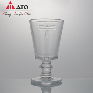 Stemmed Bee glass classic crystal clear glass goblet