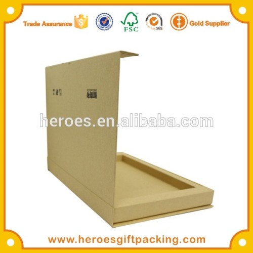 Trade Assurance Silk Screen Hot Stamed Logo Magnetic Brown Kraft Paper Box