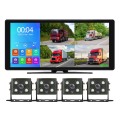 Sistema de monitor de veículo de 4,36 polegadas de 4 canais com 2.5D Touch/MP5/Bluetooth/FM/Interconexão/Controle de Voz do Telefone Mobile