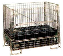 Foldable and stackable metal steel storage galvanized wire box