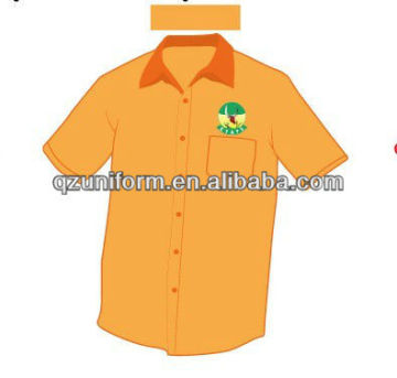 proposed corporate staff orange short sleeve work shirts wholesale