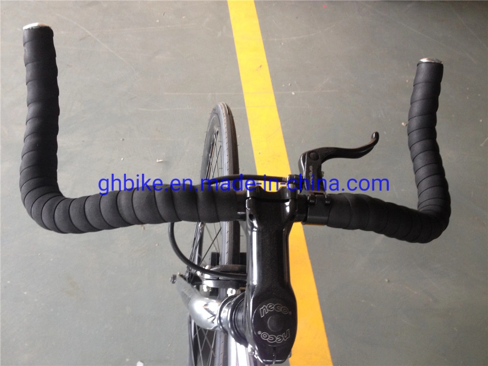 700c Adult Mens Chrome Frame Bullhorn Bar Fixed Gear Bike Fixie Bicycles Cyling