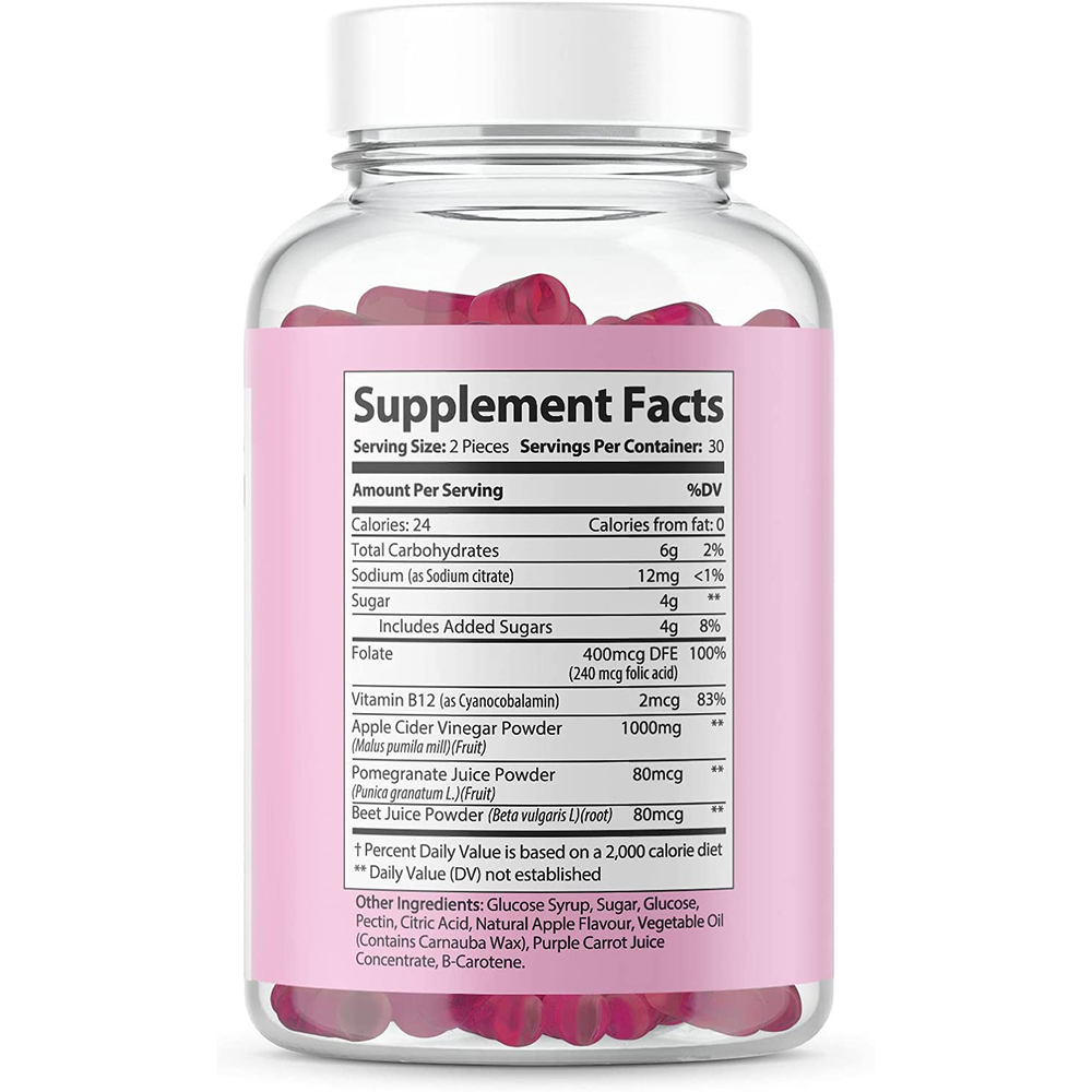 OEM/ODM Vegan vitamin weight loss detox Slimming Gummies with Apple Cider Vinegar