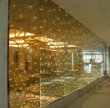 2015 new fashion design led glass curtain wall