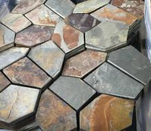 Autumn rose natural flagstone mat