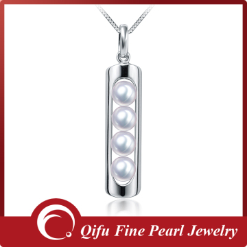 Handmade pearl neckalce pendant unique sterling silver 925 jewellery