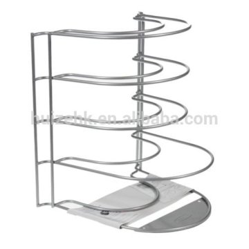 Metal Pan Organizer Rack Metal wire Free-standing Kitchen Pan Rack