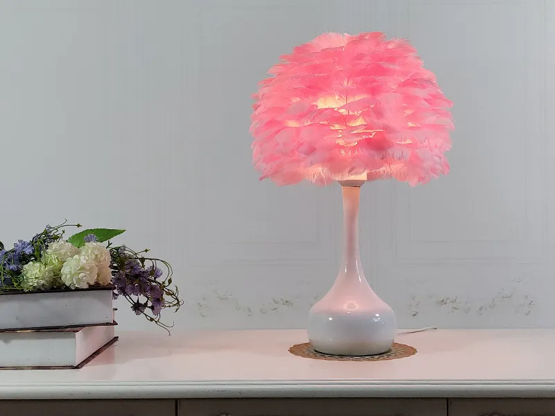 Feather Desk Lamp, Nordic Ins, Warm Decoration, DIY
