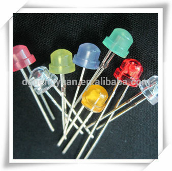 5mm white straw hat led diodes 3000 - 3400 mcd dip led