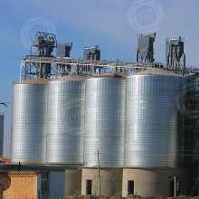 Poultry feed turnover corrugated steel plate silo