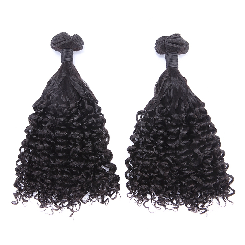 Li&queen Hair 10A Grade Virgin Brazilian Cuticle Aligned Pissy Curl Double Drawn Hair Extensions