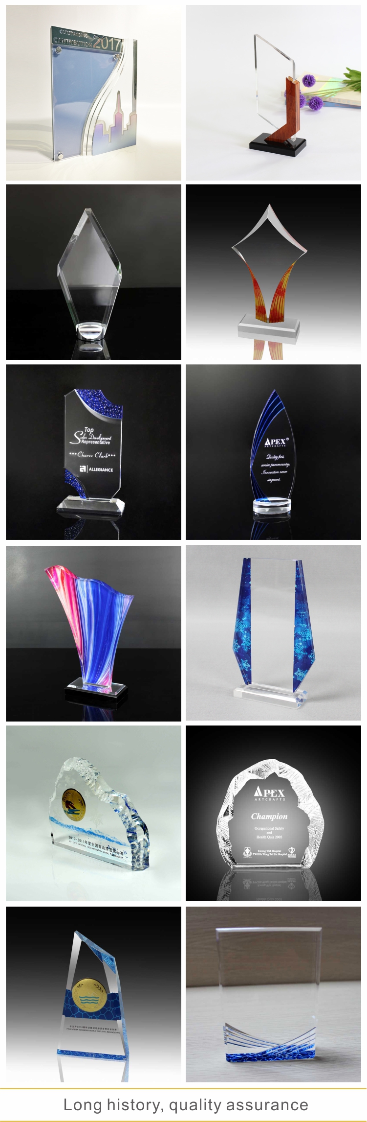 Custom engraved plaques metal awards acrylic awards cheap