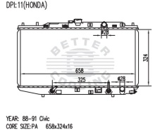 Auto Radiator for HONDA CIVIC