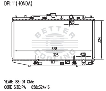 Auto Radiator for HONDA CIVIC