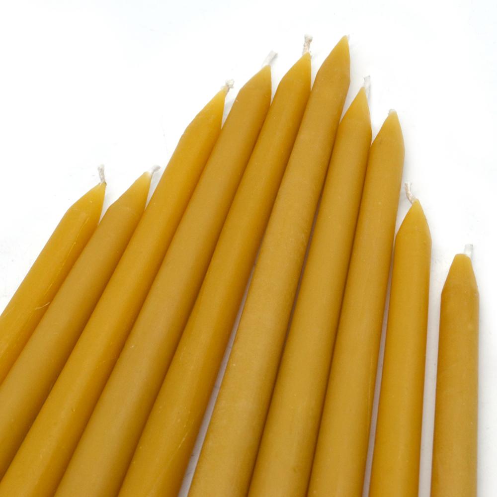 Bulk Hand Dipped Beeswax Taper Candles For Dinner