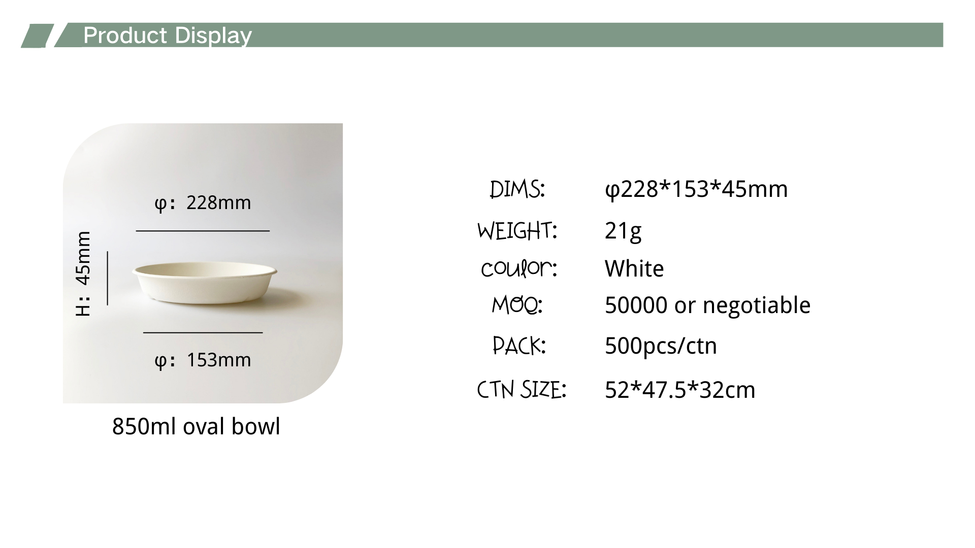 850ml oval bowl 850ml oval bowl