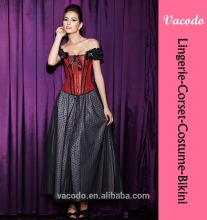 custom women sexy Satin Shiny Arm Sleeve Design Corset