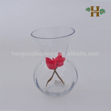 Clear Flared Openging Glass Flower Vase