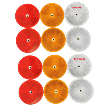 Bicycle 85mm Round Safety Reflector - Plastic Reflector