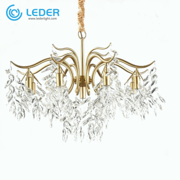 LEDER Beaded ҷолиб Chandeliers равшанӣ