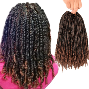 Nubian Spring Twist Braiding Hair Nubian Curly Crochet Hair for Black Women Fluffy Spring Twist Hair 8 inch Natural Nubian Twist