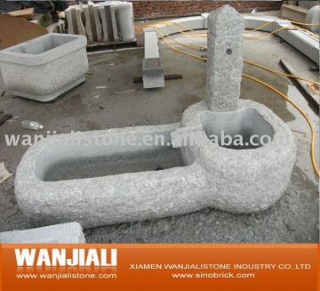 Granite stone water fountain