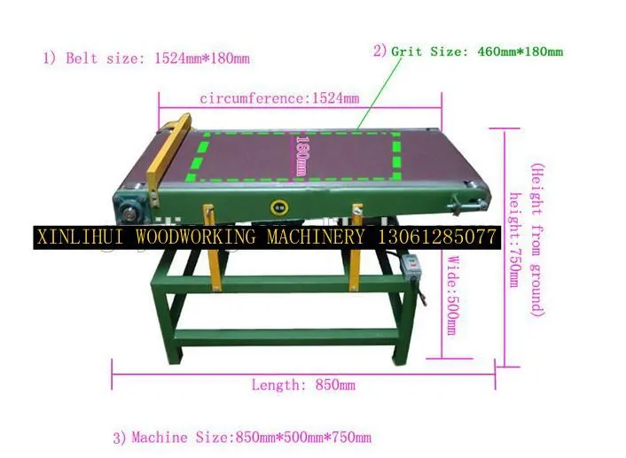 Great Performance Surface Sanding Belt Flat Grinding Machine/ Wooden and Metal Surface Grinding Vertical/Horizontal Belt Woodworking Sander Polishing Machine