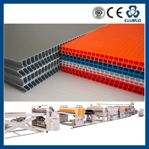 COLORFUL MULTILAYER PP HOLLOW SHEET PRODUCTION LINE, POLYPROPYLENE HOLLOW PROFILE SHEET PRODUCTION LINE