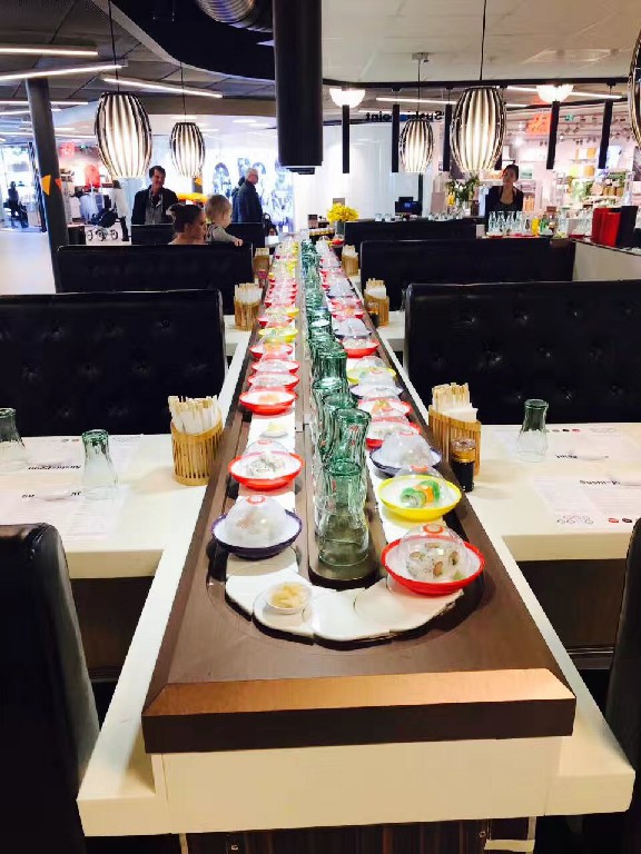 Chain conveyor sushi belt